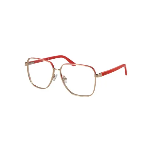 Gold Square Optical Frames with Branded Case - Guess - Modalova