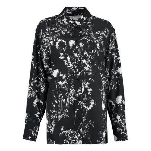 Silk Shirt with Contrast Stitching - Victoria Beckham - Modalova
