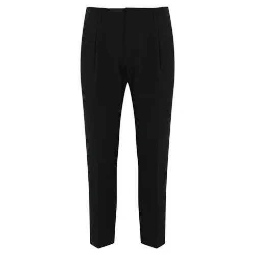 Black Wool Trousers - Dondup - Modalova
