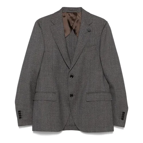 Iconic Wool Herringbone Suit - Lardini - Modalova