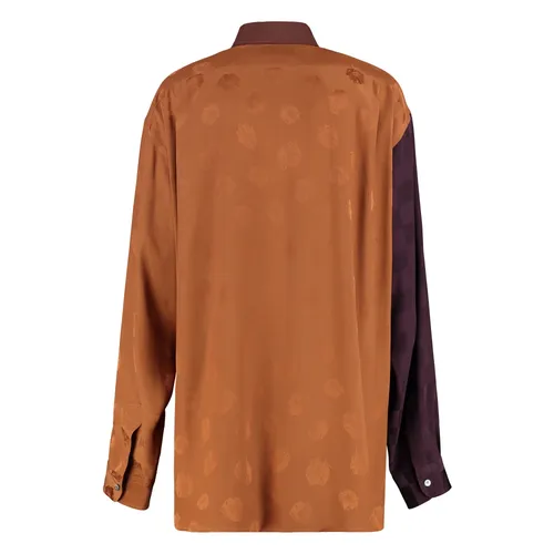Silk Blend Shirt - Moschino - Modalova