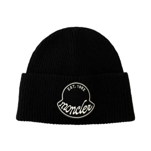 Black Wool Winter Hat - Moncler - Modalova