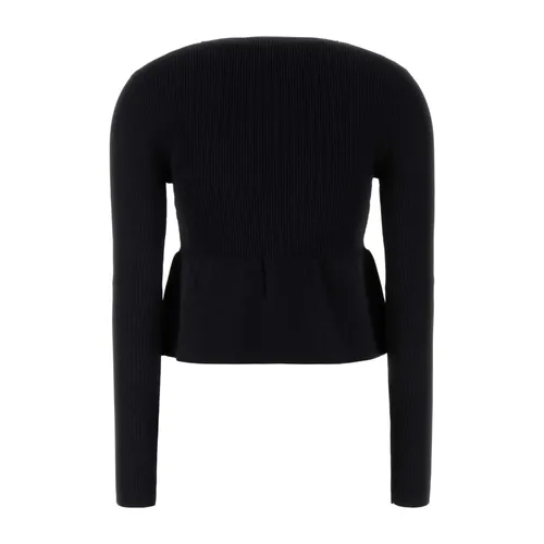 Stretch Viscose Blend Black Cardigan - Ganni - Modalova