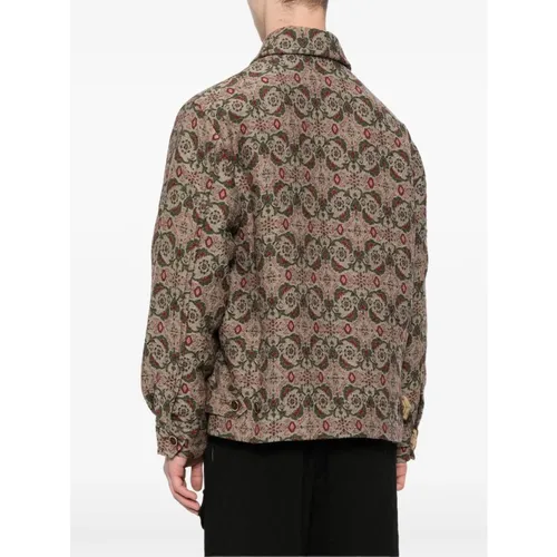 Patterned Jacquard Shirt Jacket - UMA Wang - Modalova