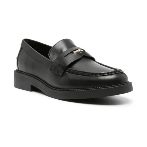 Black Leather Loafer Flats - Michael Kors - Modalova