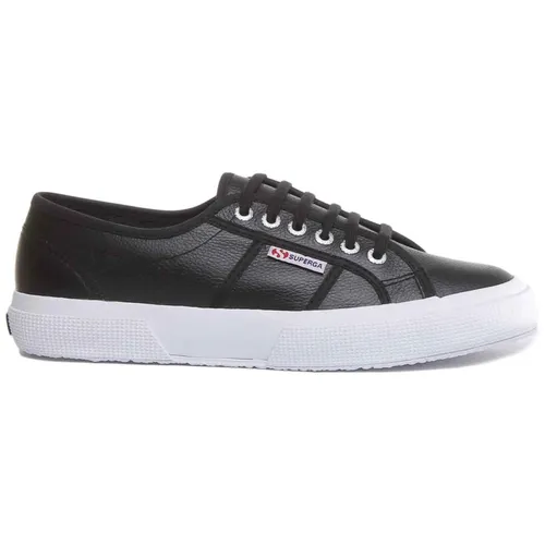 Classic Leather Trainer Black White - Superga - Modalova