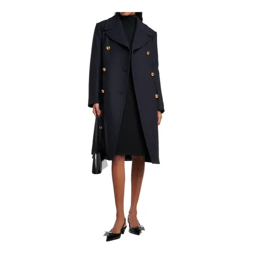 Prada Double-Breasted Wool Coat - Prada - Modalova