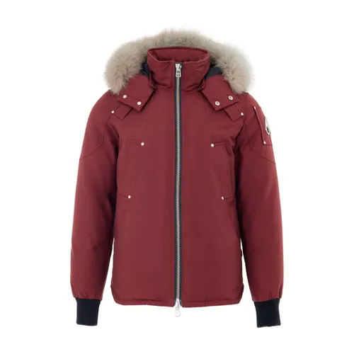 Padded Jacket with Hood and Fur - Moose Knuckles - Modalova