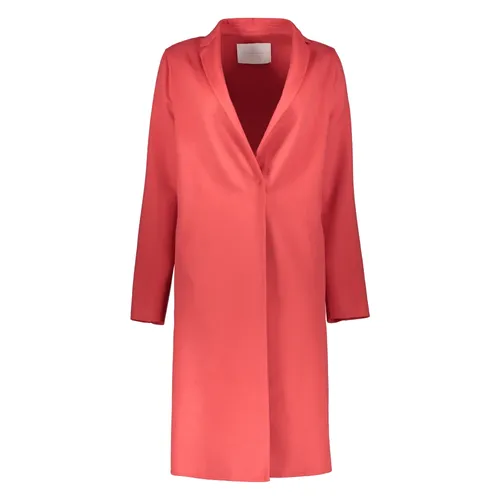 Wool Blend Lapel Collar Coat - Fabiana Filippi - Modalova