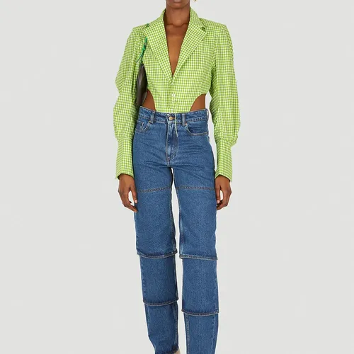 Gingham Bacteria Bodysuit - Ninamounah - Modalova