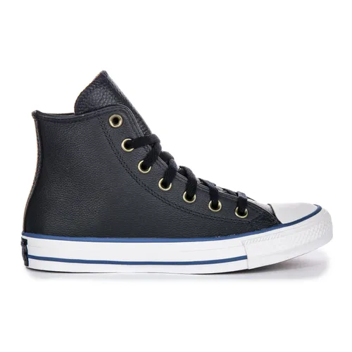 Navy White Leather High Top Sneakers - Converse - Modalova