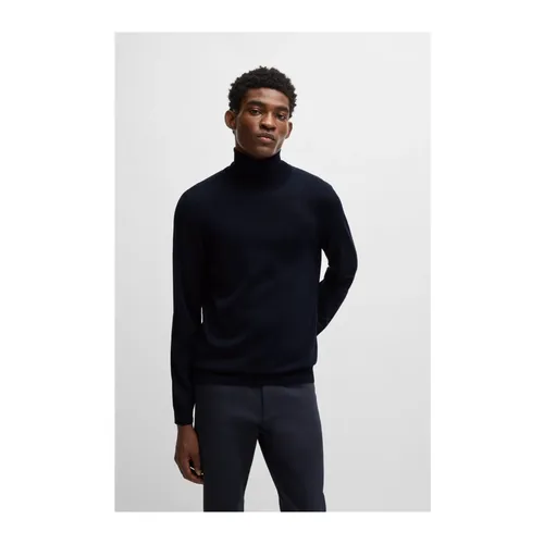 Wool turtleneck sweater slim fit design - Hugo - Modalova
