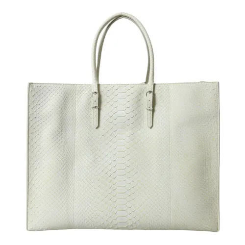 Elegant Python Leather Tote Bag - Balenciaga - Modalova