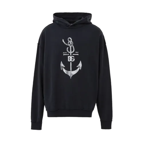 Blue Cotton Sweater - Dolce & Gabbana - Modalova