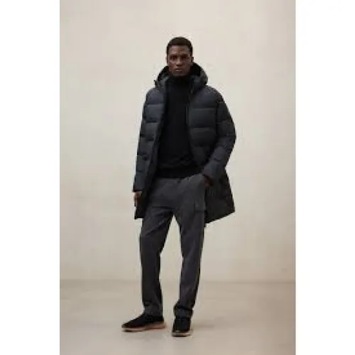 Short Vintage Anthracite Gray Down Jacket - Ecoalf - Modalova