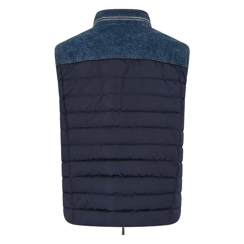 Denim-Insert Padded Vest - Moorer - Modalova