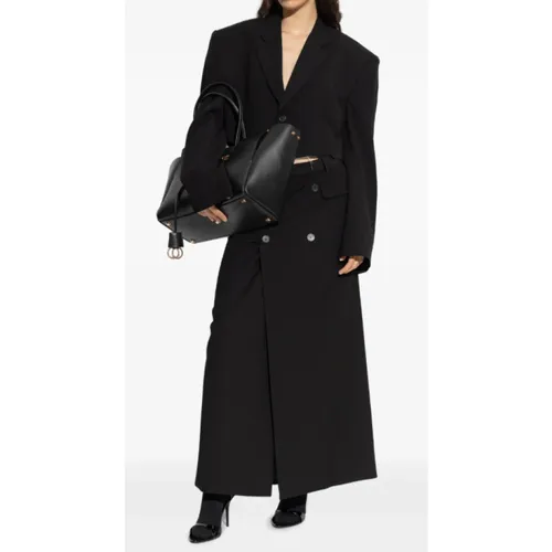 Black Blazer with Notched Lapels - Balenciaga - Modalova