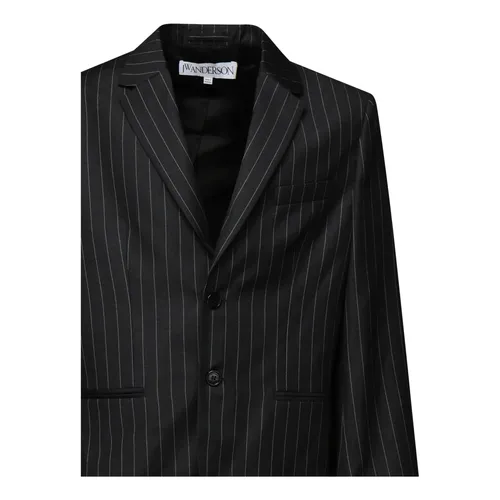Grey Pinstripe Tailored Blazer Jacket - JW Anderson - Modalova