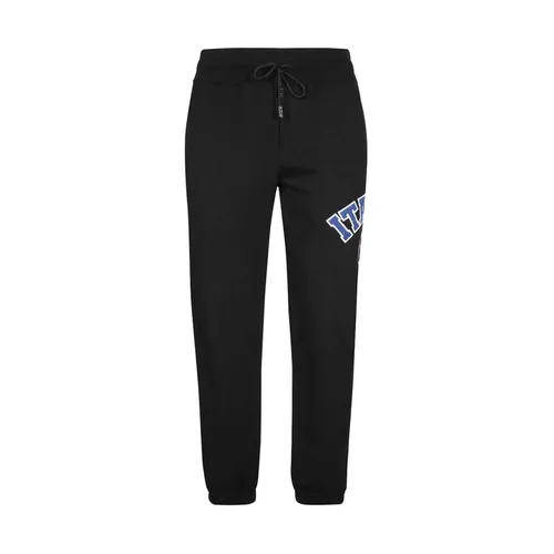 Pantaloni in Cotone con Patch Frontale - GCDS - Modalova
