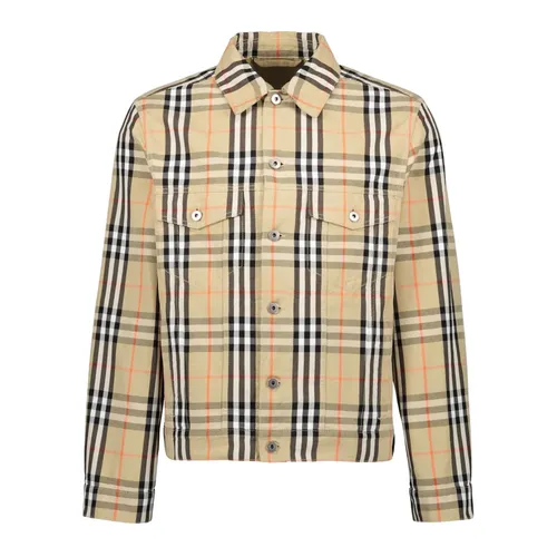 Checked Denim Jacket Vintage Style - Burberry - Modalova