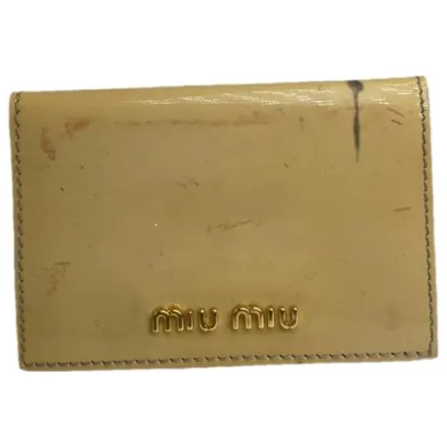 Pre-owned Leather Wallet - Miu Miu Pre-owned - Modalova