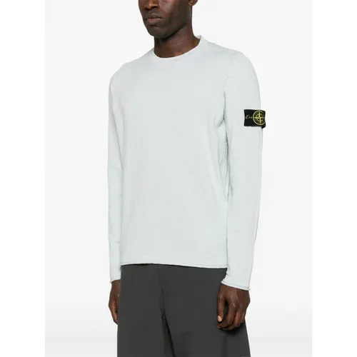 Clear Blue Crew Neck Sweater - Stone Island - Modalova
