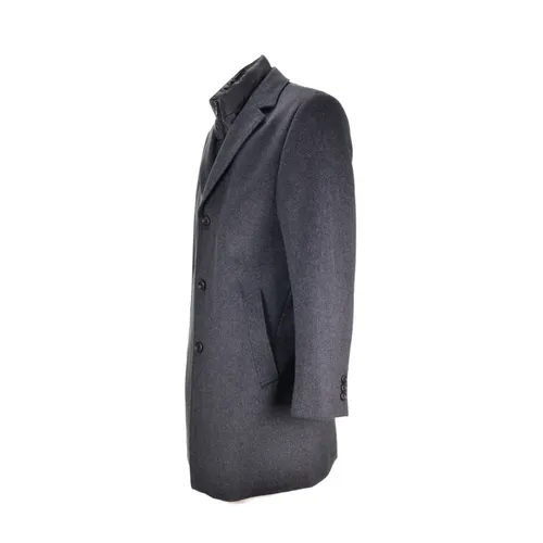 Grey Wool Coat with Vest 77903 - Digel - Modalova