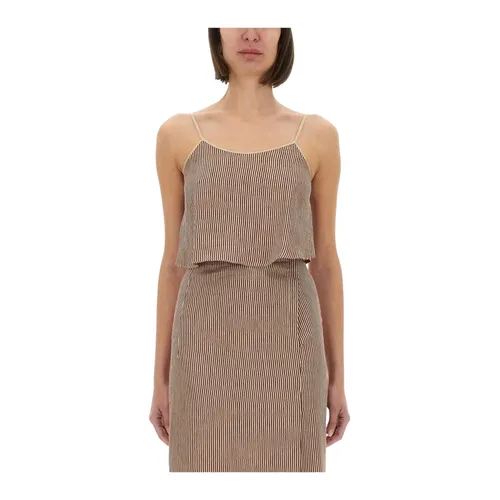 Vertical Stripe Camisole Top - Alysi - Modalova