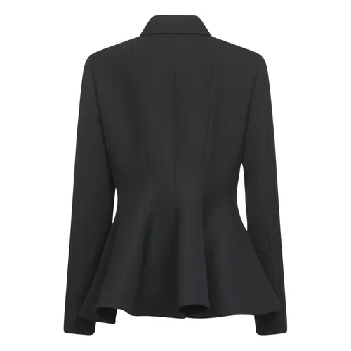 Black Wool Peplum Jacket - Fendi - Modalova