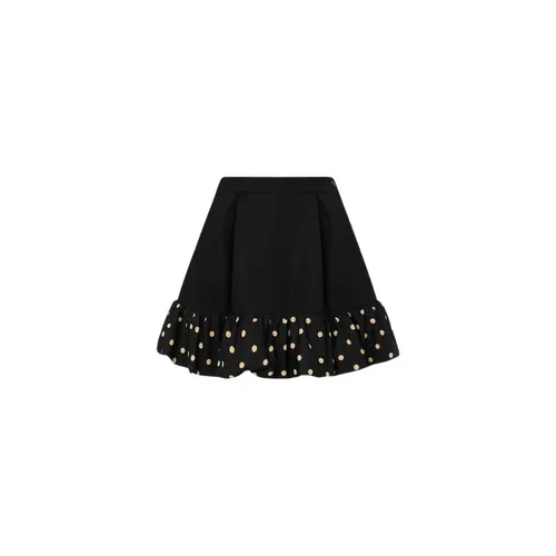 Polka Dots wool blend diagonal miniskirt - Moschino - Modalova
