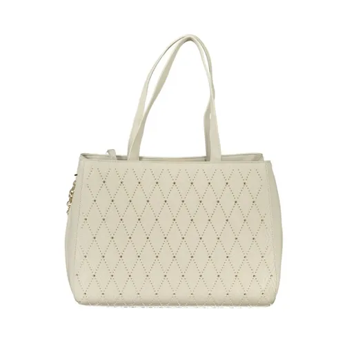 White Handbag with Chain Shoulder Strap - Valentino by Mario Valentino - Modalova