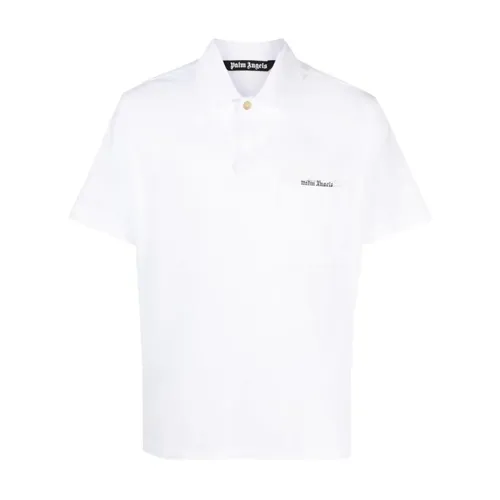 Sartorial Tape Button Polo White - Palm Angels - Modalova