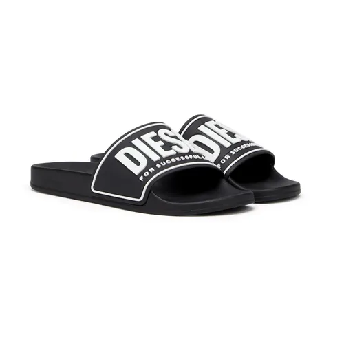 Pool Slides with 3D Logo - Diesel - Modalova