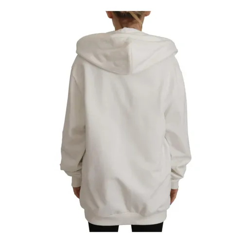 White Embroidered Hoodie Pullover - Dolce & Gabbana - Modalova