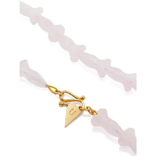 Flower and Hard Stones Necklace - Forte Forte - Modalova