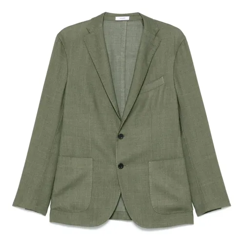 Wool Blend Jacket with External Pockets - Boglioli - Modalova