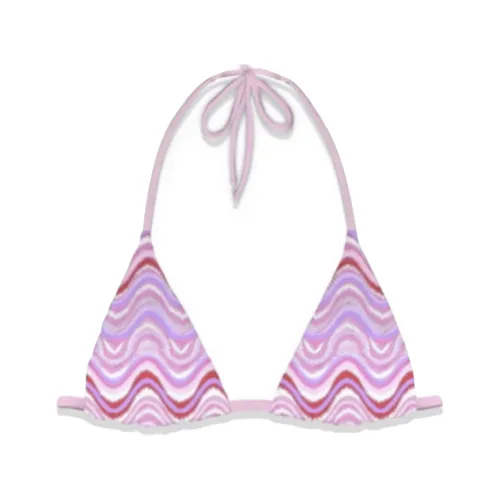 Triangle Bikini with Wave Pattern - MC2 Saint Barth - Modalova