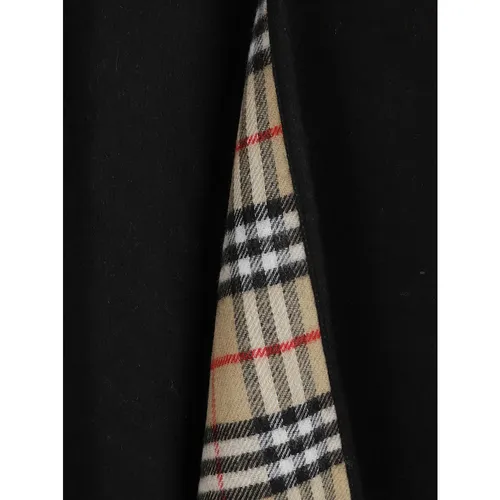 Reversible Check Wool Cape - Burberry - Modalova