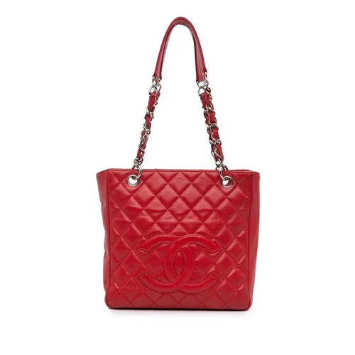 Pre-owned Classic Flap Quilted Tote Red Leather - Chanel Vintage - Modalova