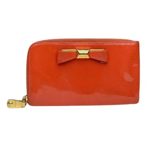 Pre-owned Leather Wallet - Miu Miu Pre-owned - Modalova