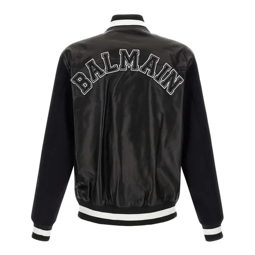 Varsity Bomber Jacket - Balmain - Modalova