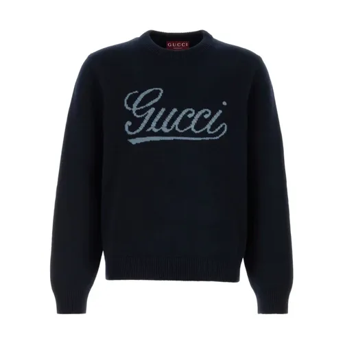 Wool Crew Neck Sweater - Gucci - Modalova