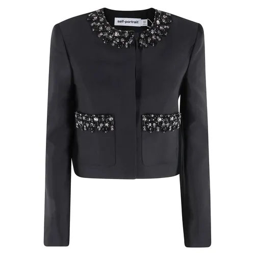Taffeta Trim Jacket - Self Portrait - Modalova