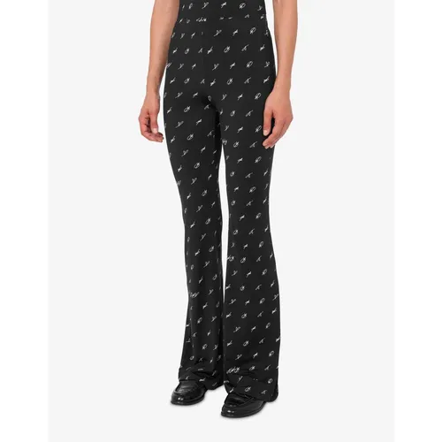 Printed technical jersey leggings - Moschino - Modalova