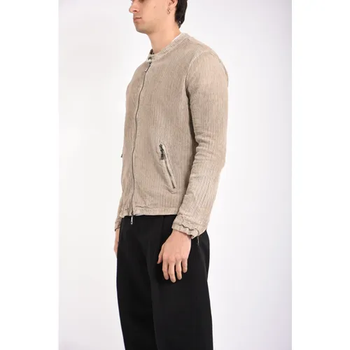 Leather Bomber Jacket - Giorgio Brato - Modalova