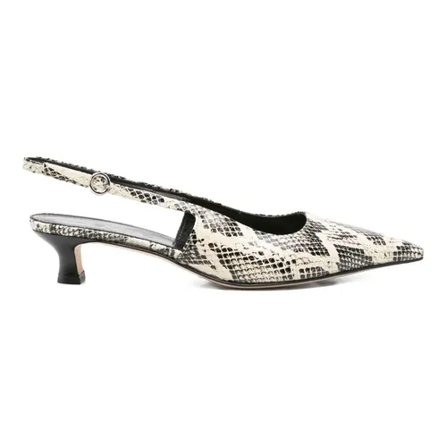 Snake Skin Pointed Toe Pumps - aeyde - Modalova