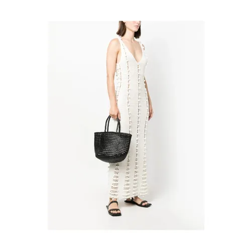 Black Woven Leather Tote Bag - Dragon Diffusion - Modalova