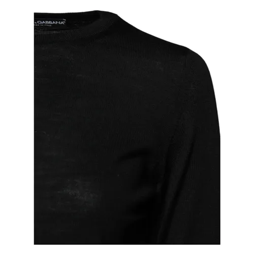 Wool Knit Crew Neck Sweater - Dolce & Gabbana - Modalova