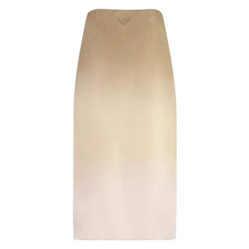 Gradient Twill Midi Skirt - Prada - Modalova