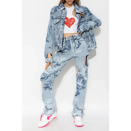 Denim Jacket - Off White - Modalova